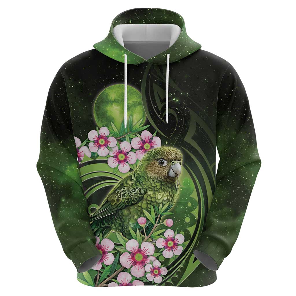 New Zealand Aotearoa Kakapo Hoodie Maori Pattern With Manuka Galaxy Style - Aussie Hoodie