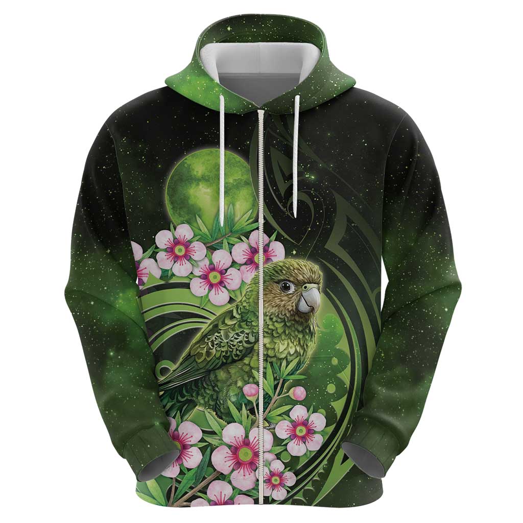 New Zealand Aotearoa Kakapo Hoodie Maori Pattern With Manuka Galaxy Style - Aussie Hoodie