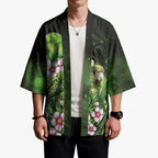 New Zealand Aotearoa Kakapo Kimono Maori Pattern With Manuka Galaxy Style - Aussie Hoodie
