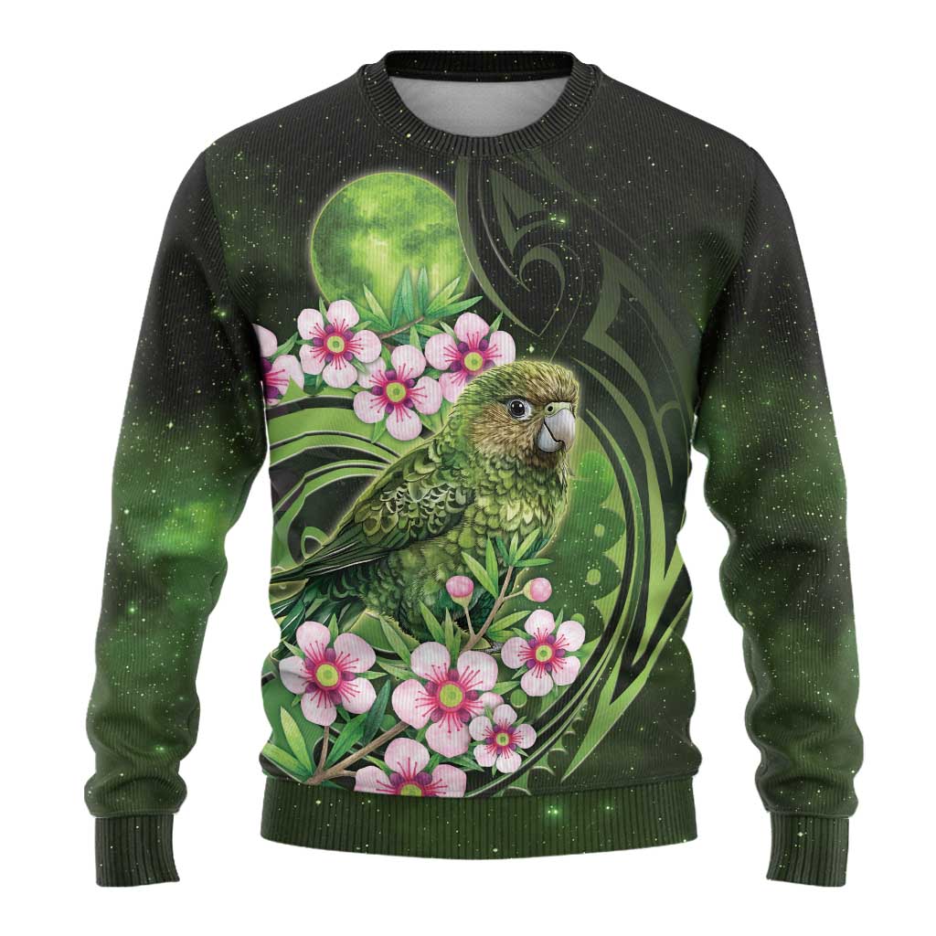 New Zealand Aotearoa Kakapo Ugly Christmas Sweater Maori Pattern With Manuka Galaxy Style - Aussie Hoodie