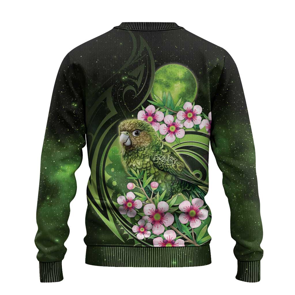 New Zealand Aotearoa Kakapo Ugly Christmas Sweater Maori Pattern With Manuka Galaxy Style - Aussie Hoodie