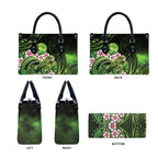 New Zealand Aotearoa Kakapo Leather Bag Maori Pattern With Manuka Galaxy Style - Aussie Hoodie