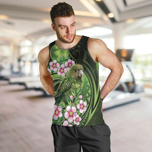 New Zealand Aotearoa Kakapo Men Tank Top Maori Pattern With Manuka Galaxy Style - Aussie Hoodie
