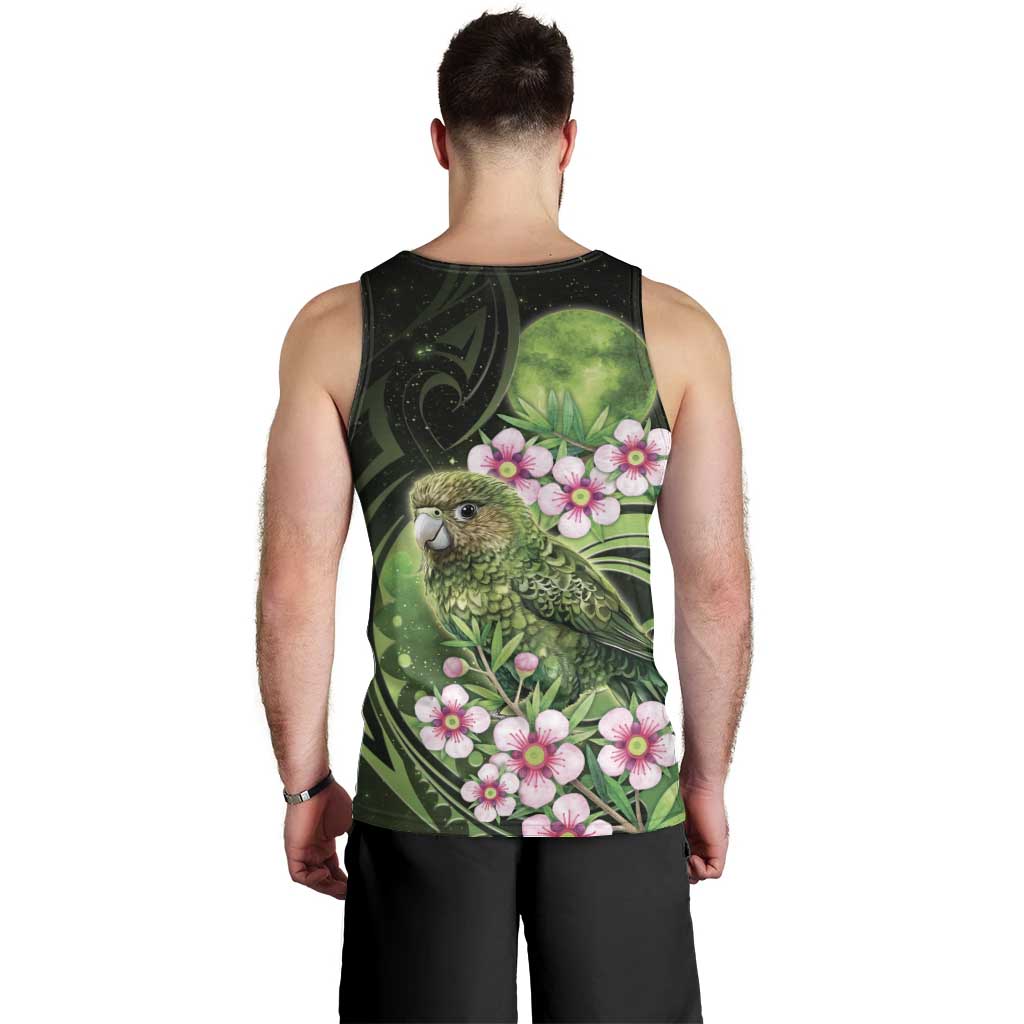 New Zealand Aotearoa Kakapo Men Tank Top Maori Pattern With Manuka Galaxy Style - Aussie Hoodie