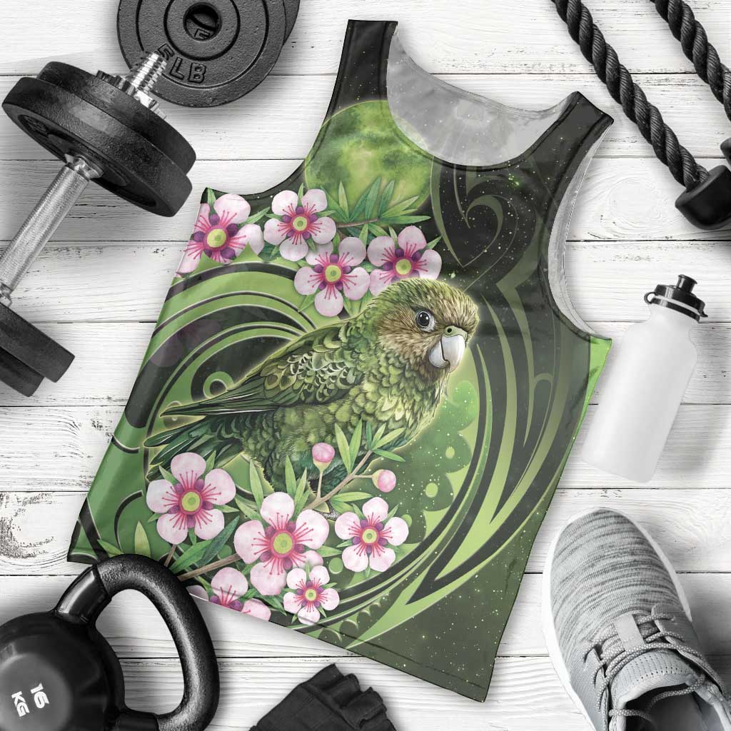 New Zealand Aotearoa Kakapo Men Tank Top Maori Pattern With Manuka Galaxy Style - Aussie Hoodie