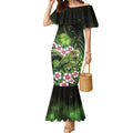 New Zealand Aotearoa Kakapo Mermaid Dress Maori Pattern With Manuka Galaxy Style - Aussie Hoodie