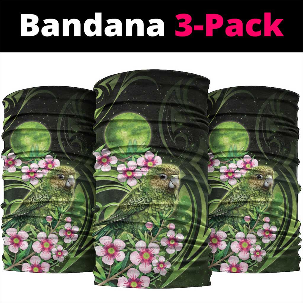 New Zealand Aotearoa Kakapo Neck Gaiter Maori Pattern With Manuka Galaxy Style - Aussie Hoodie