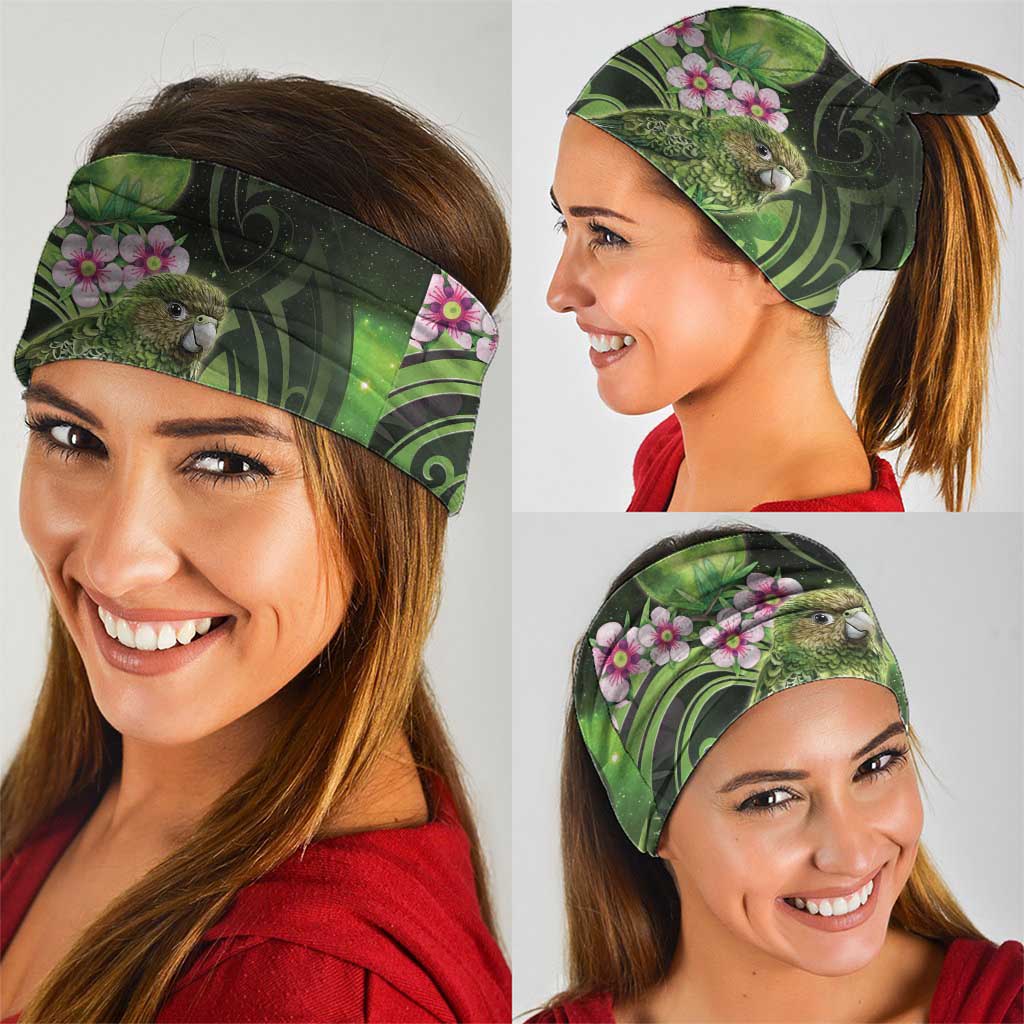New Zealand Aotearoa Kakapo Neck Gaiter Maori Pattern With Manuka Galaxy Style - Aussie Hoodie