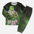 New Zealand Aotearoa Kakapo Christmas Pajama Set Maori Pattern With Manuka Galaxy Style - Aussie Hoodie