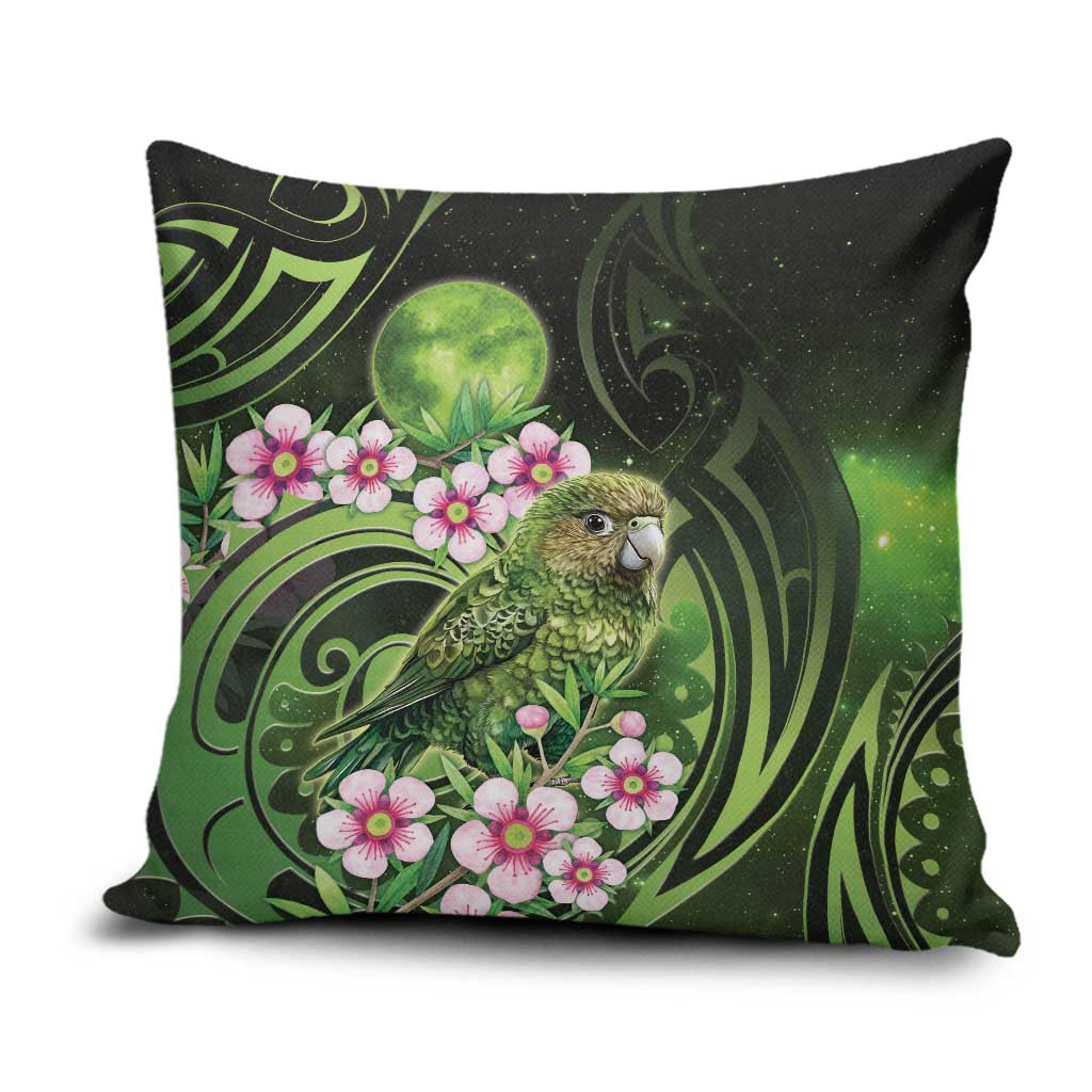 New Zealand Aotearoa Kakapo Pillow Cover Maori Pattern With Manuka Galaxy Style - Aussie Hoodie