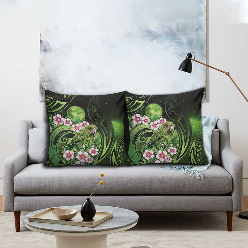 New Zealand Aotearoa Kakapo Pillow Cover Maori Pattern With Manuka Galaxy Style - Aussie Hoodie