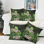 New Zealand Aotearoa Kakapo Pillow Cover Maori Pattern With Manuka Galaxy Style - Aussie Hoodie