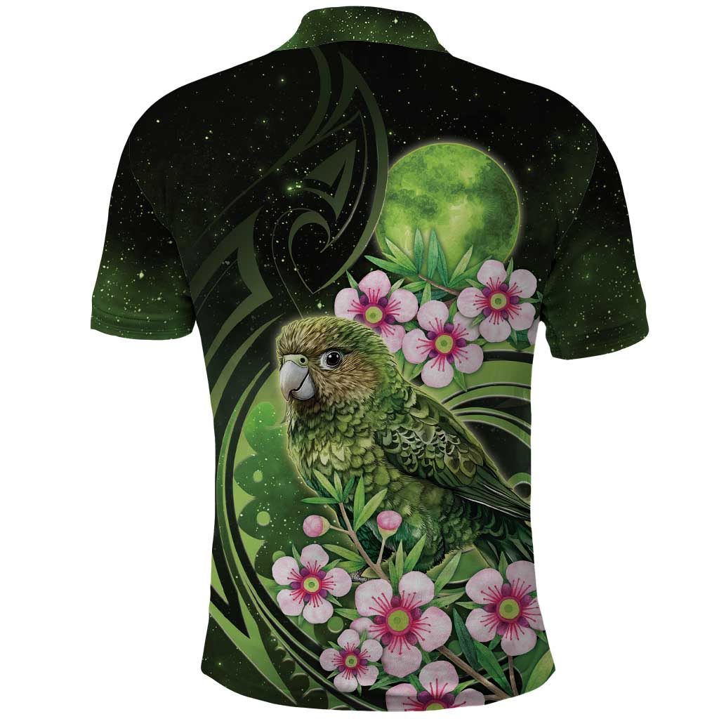 New Zealand Aotearoa Kakapo Polo Shirt Maori Pattern With Manuka Galaxy Style - Aussie Hoodie