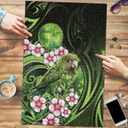 New Zealand Aotearoa Kakapo Puzzle Maori Pattern With Manuka Galaxy Style - Aussie Hoodie
