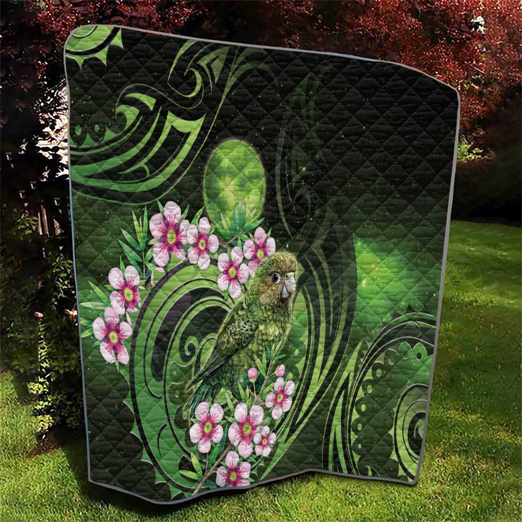 New Zealand Aotearoa Kakapo Quilt Maori Pattern With Manuka Galaxy Style - Aussie Hoodie