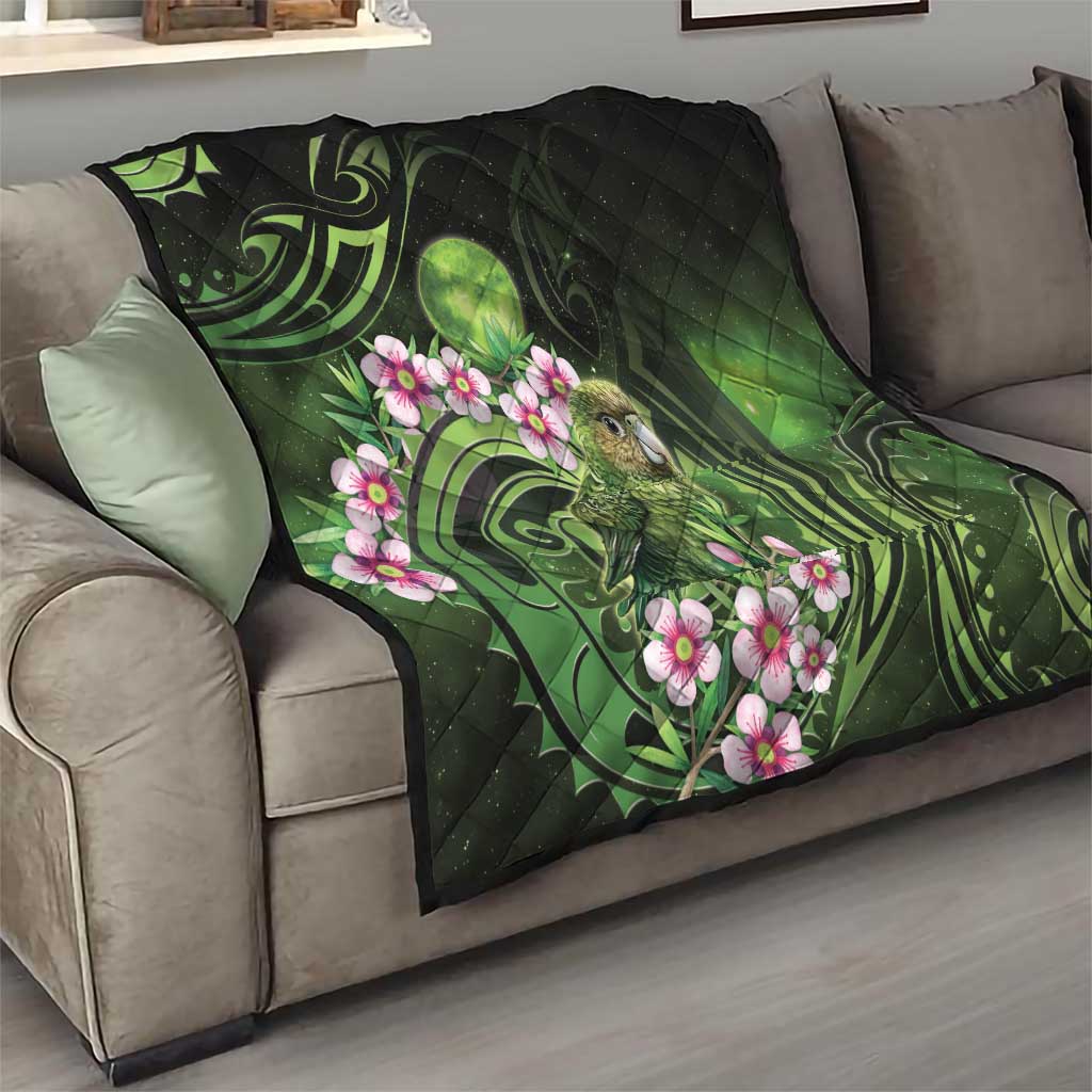 New Zealand Aotearoa Kakapo Quilt Maori Pattern With Manuka Galaxy Style - Aussie Hoodie