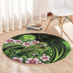 New Zealand Aotearoa Kakapo Round Carpet Maori Pattern With Manuka Galaxy Style - Aussie Hoodie