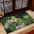 New Zealand Aotearoa Kakapo Rubber Doormat Maori Pattern With Manuka Galaxy Style - Aussie Hoodie