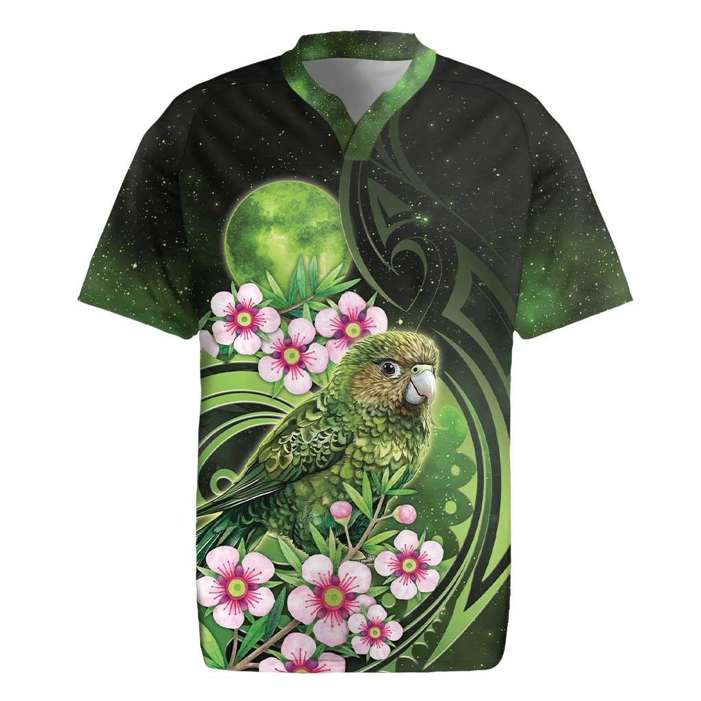 New Zealand Aotearoa Kakapo Rugby Jersey Maori Pattern With Manuka Galaxy Style - Aussie Hoodie