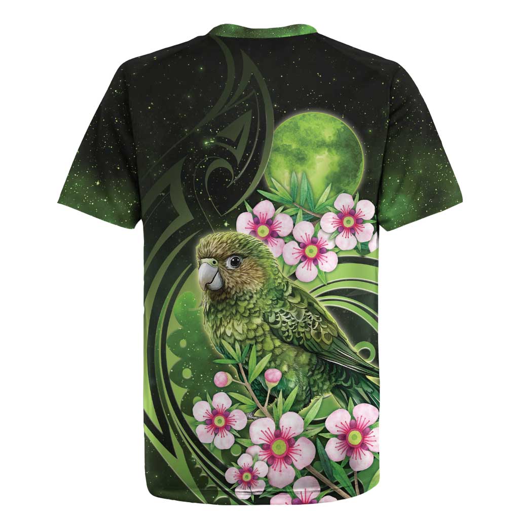 New Zealand Aotearoa Kakapo Rugby Jersey Maori Pattern With Manuka Galaxy Style - Aussie Hoodie