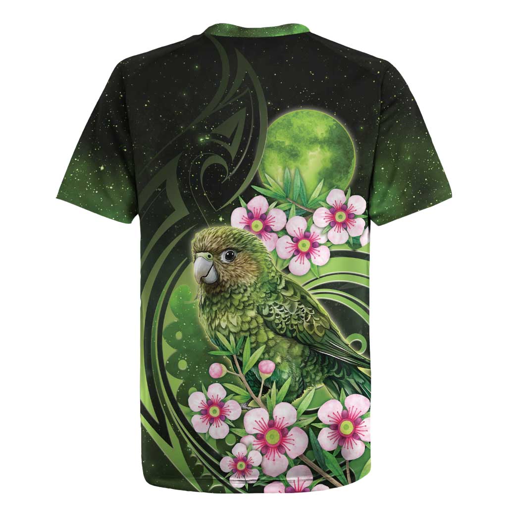 New Zealand Aotearoa Kakapo Rugby Jersey Maori Pattern With Manuka Galaxy Style - Aussie Hoodie