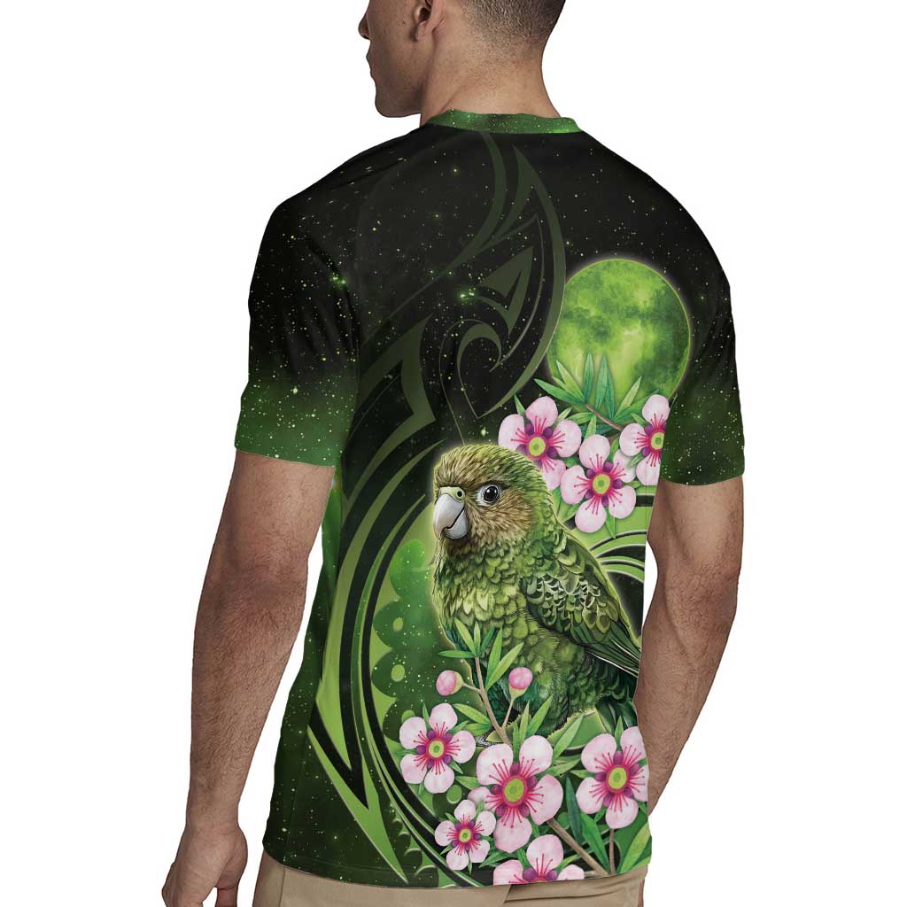 New Zealand Aotearoa Kakapo Rugby Jersey Maori Pattern With Manuka Galaxy Style - Aussie Hoodie