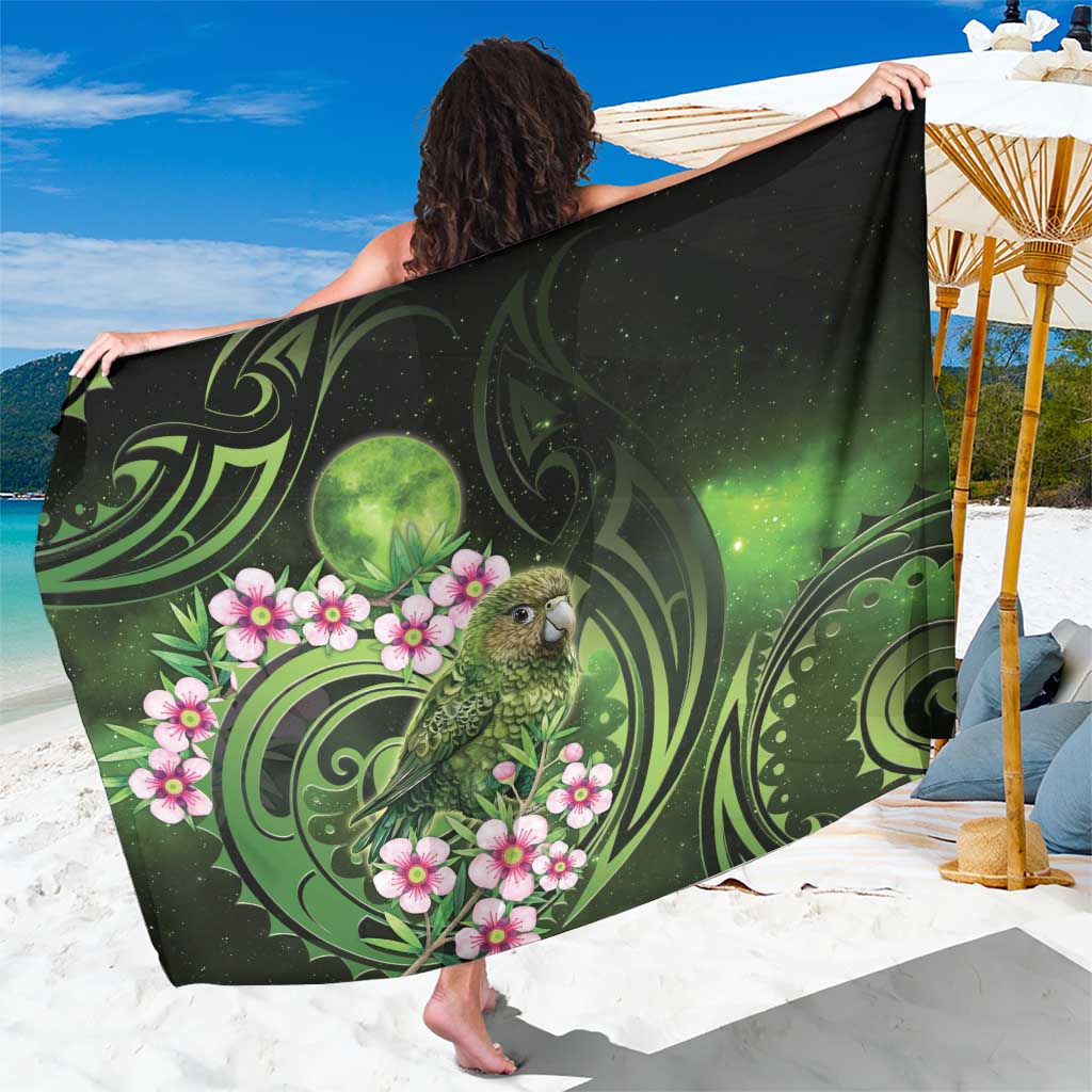 New Zealand Aotearoa Kakapo Sarong Maori Pattern With Manuka Galaxy Style - Aussie Hoodie