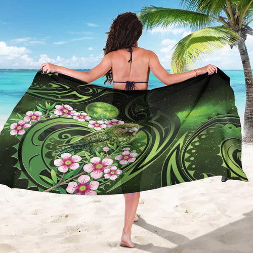 New Zealand Aotearoa Kakapo Sarong Maori Pattern With Manuka Galaxy Style - Aussie Hoodie