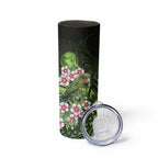 New Zealand Aotearoa Kakapo Skinny Tumbler Maori Pattern With Manuka Galaxy Style - Aussie Hoodie