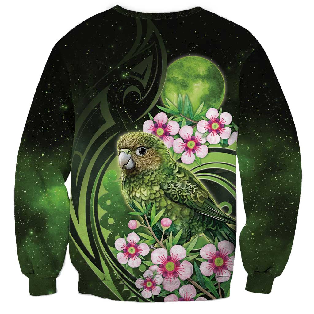 New Zealand Aotearoa Kakapo Sweatshirt Maori Pattern With Manuka Galaxy Style - Aussie Hoodie