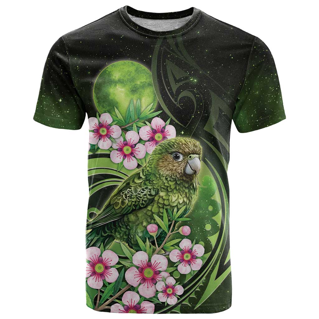 New Zealand Aotearoa Kakapo T Shirt Maori Pattern With Manuka Galaxy Style - Aussie Hoodie