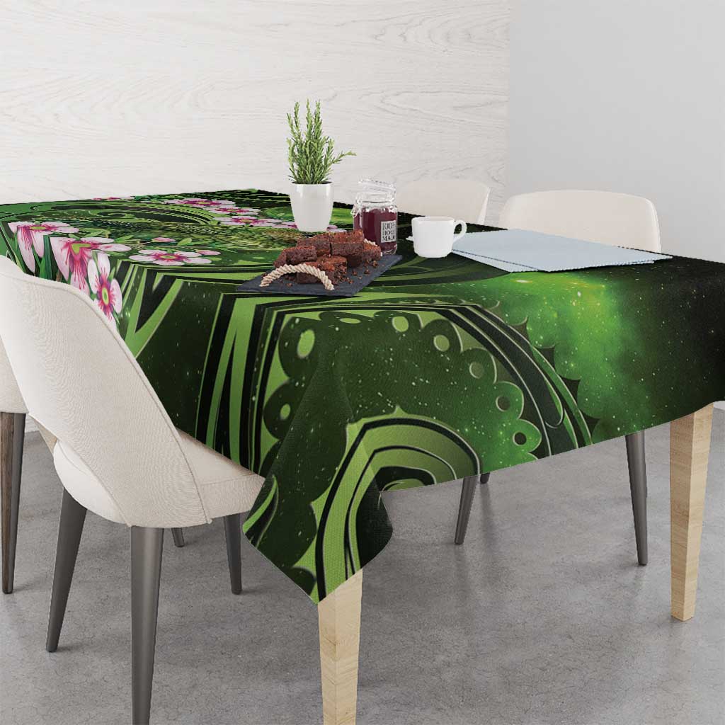 New Zealand Aotearoa Kakapo Tablecloth Maori Pattern With Manuka Galaxy Style - Aussie Hoodie
