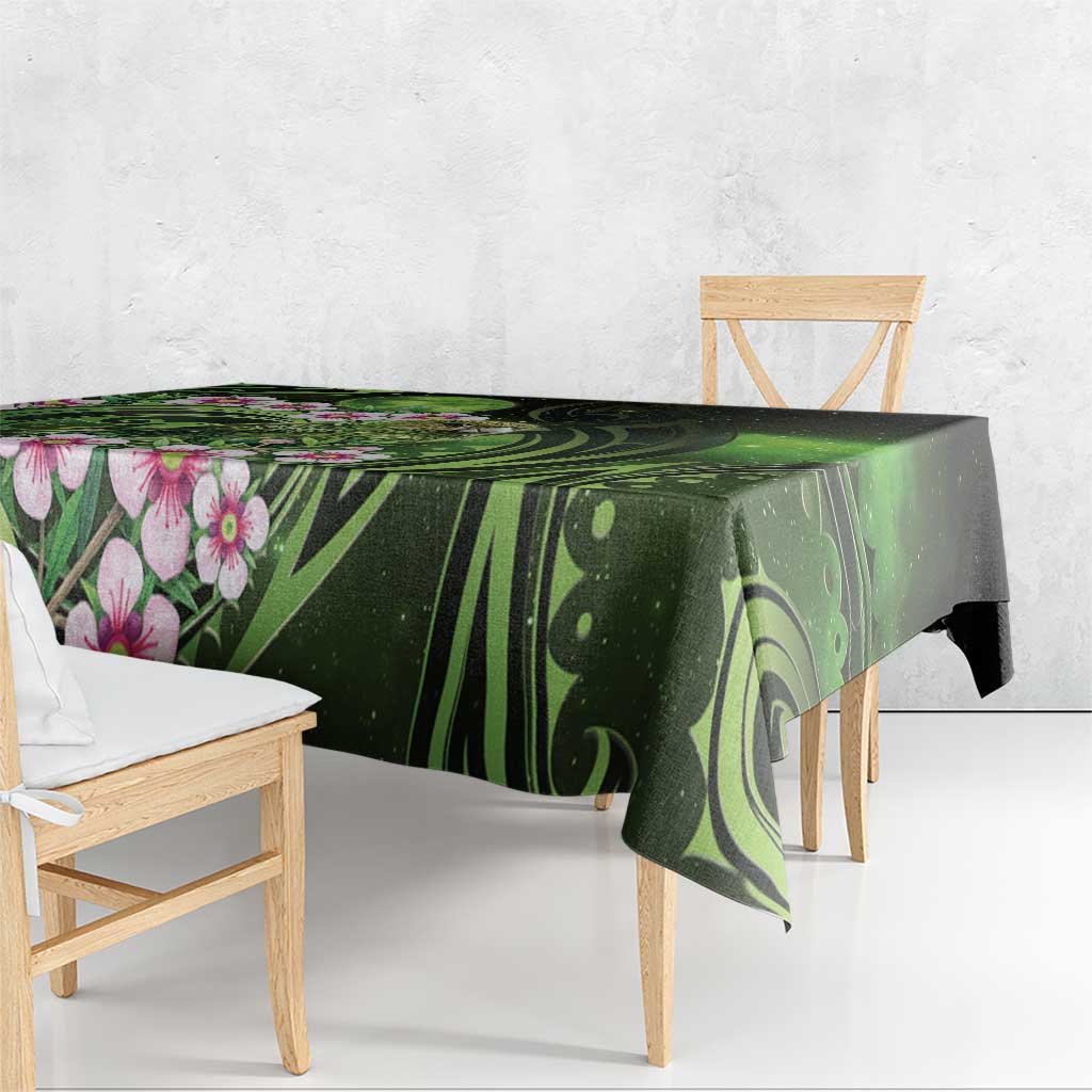 New Zealand Aotearoa Kakapo Tablecloth Maori Pattern With Manuka Galaxy Style - Aussie Hoodie
