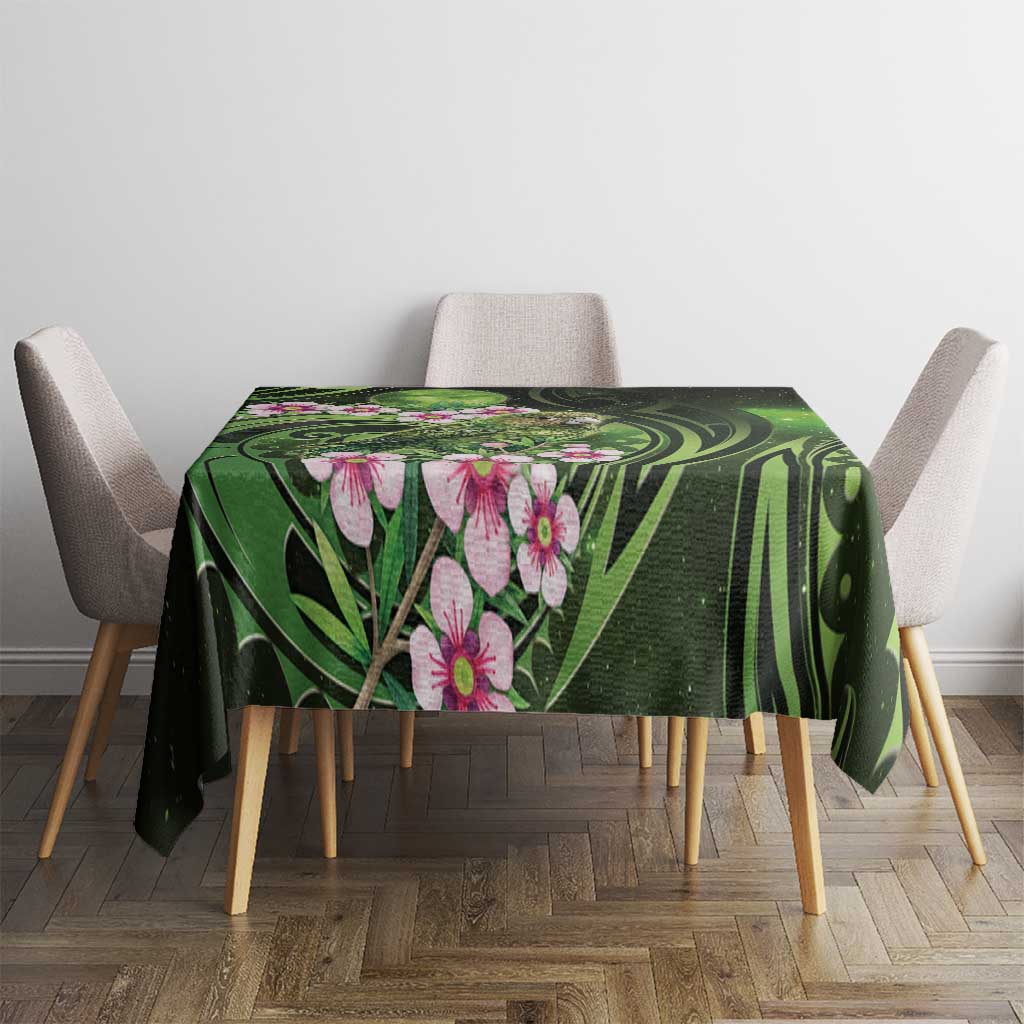 New Zealand Aotearoa Kakapo Tablecloth Maori Pattern With Manuka Galaxy Style - Aussie Hoodie