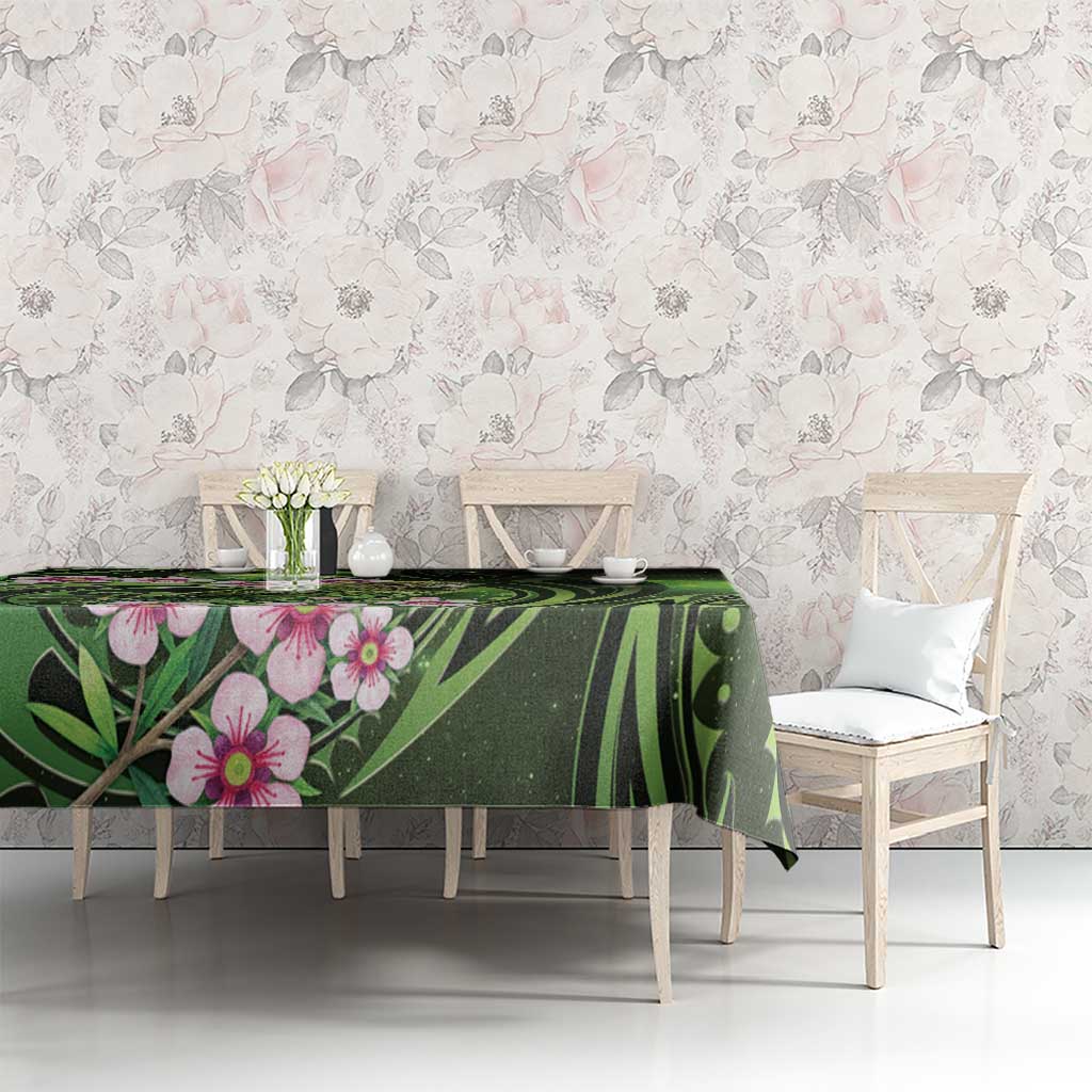 New Zealand Aotearoa Kakapo Tablecloth Maori Pattern With Manuka Galaxy Style - Aussie Hoodie