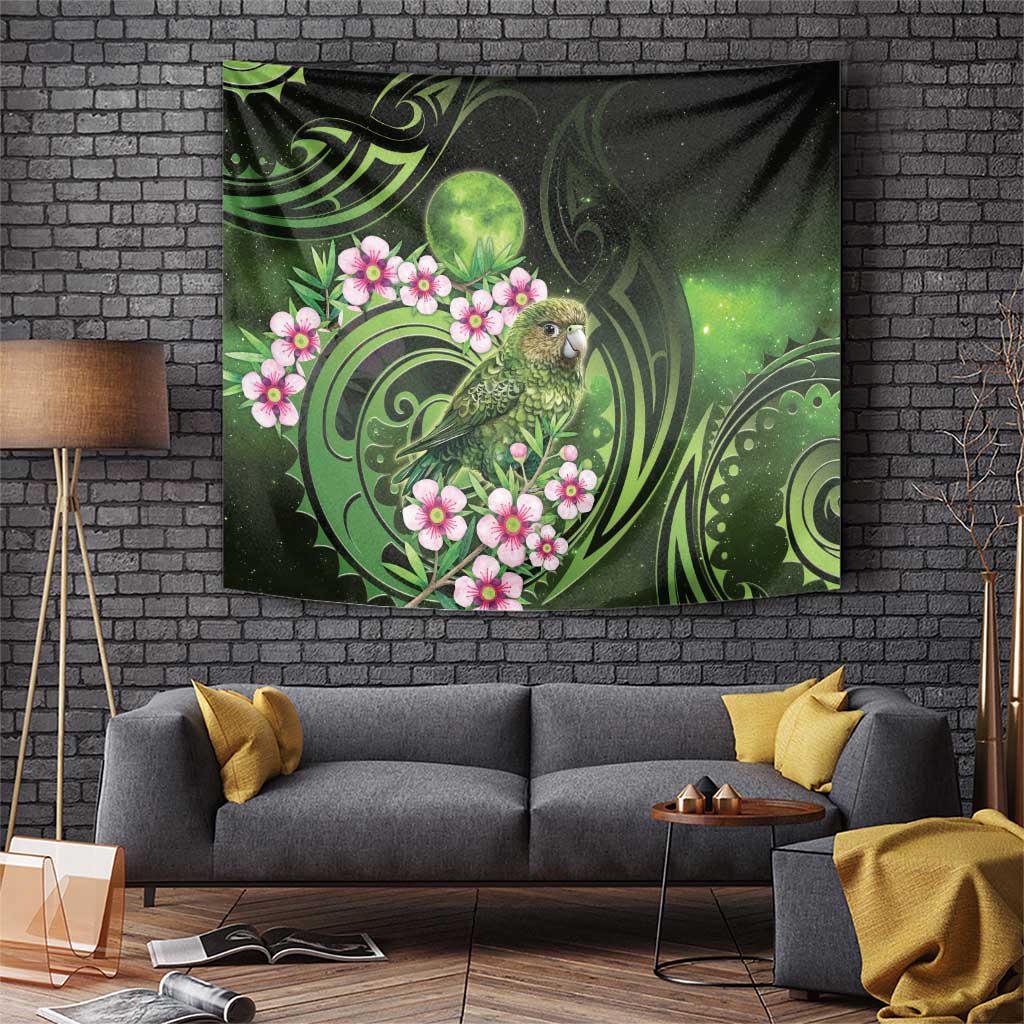 New Zealand Aotearoa Kakapo Tapestry Maori Pattern With Manuka Galaxy Style - Aussie Hoodie