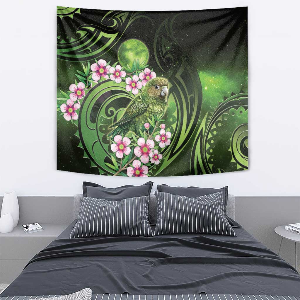 New Zealand Aotearoa Kakapo Tapestry Maori Pattern With Manuka Galaxy Style - Aussie Hoodie