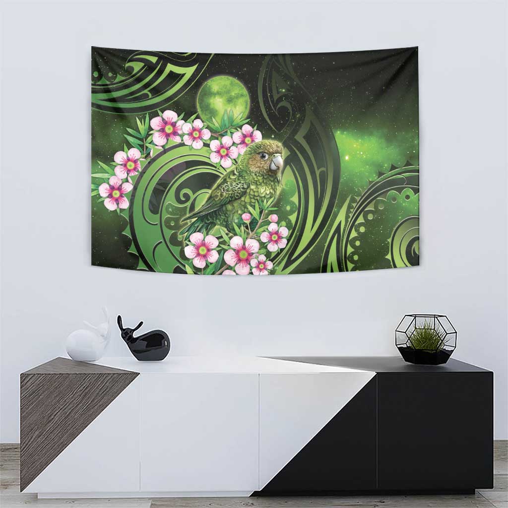 New Zealand Aotearoa Kakapo Tapestry Maori Pattern With Manuka Galaxy Style - Aussie Hoodie