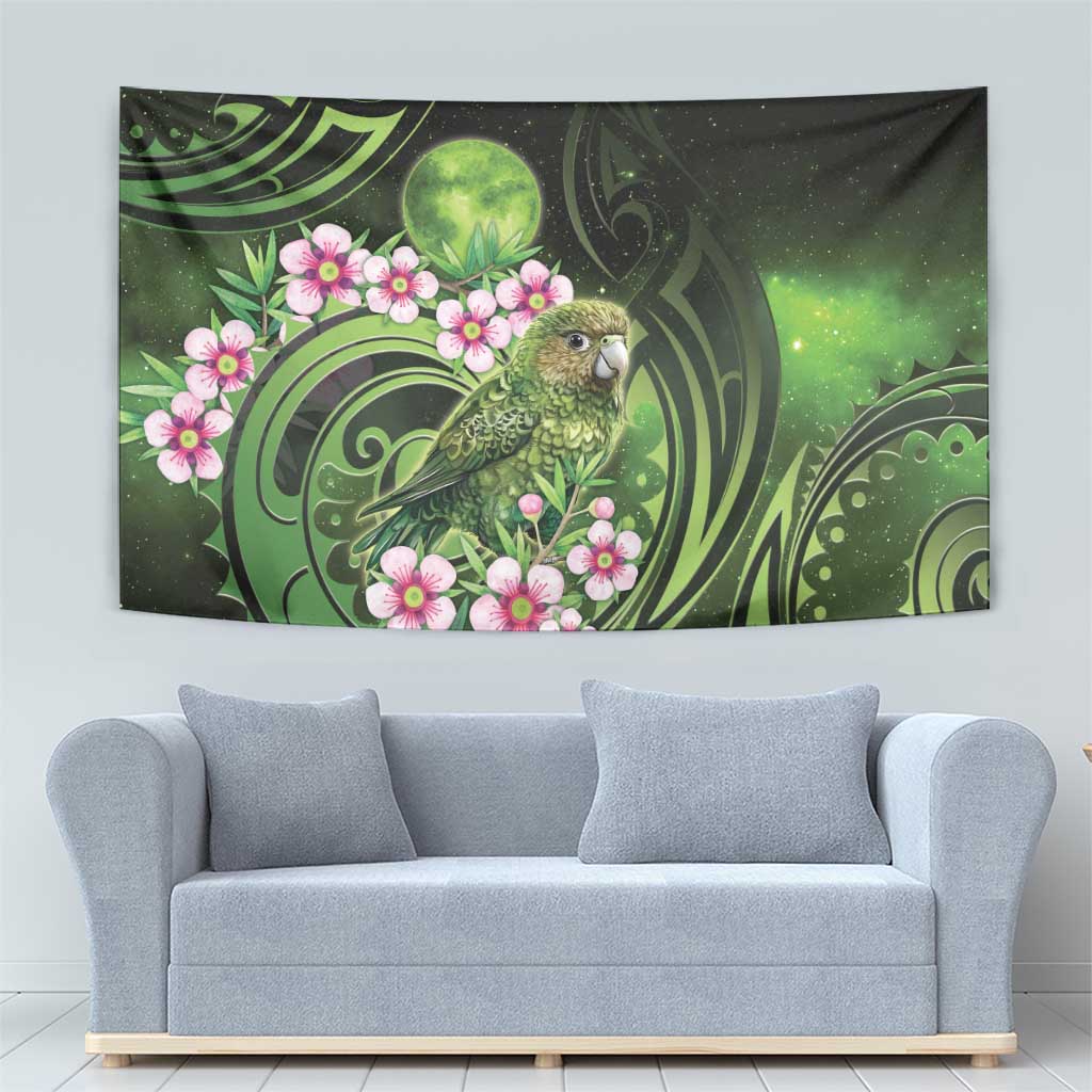 New Zealand Aotearoa Kakapo Tapestry Maori Pattern With Manuka Galaxy Style - Aussie Hoodie