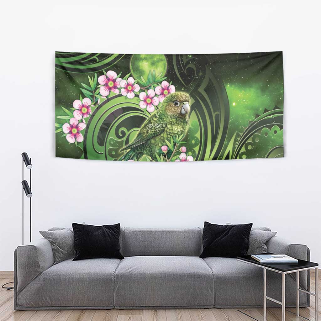 New Zealand Aotearoa Kakapo Tapestry Maori Pattern With Manuka Galaxy Style - Aussie Hoodie