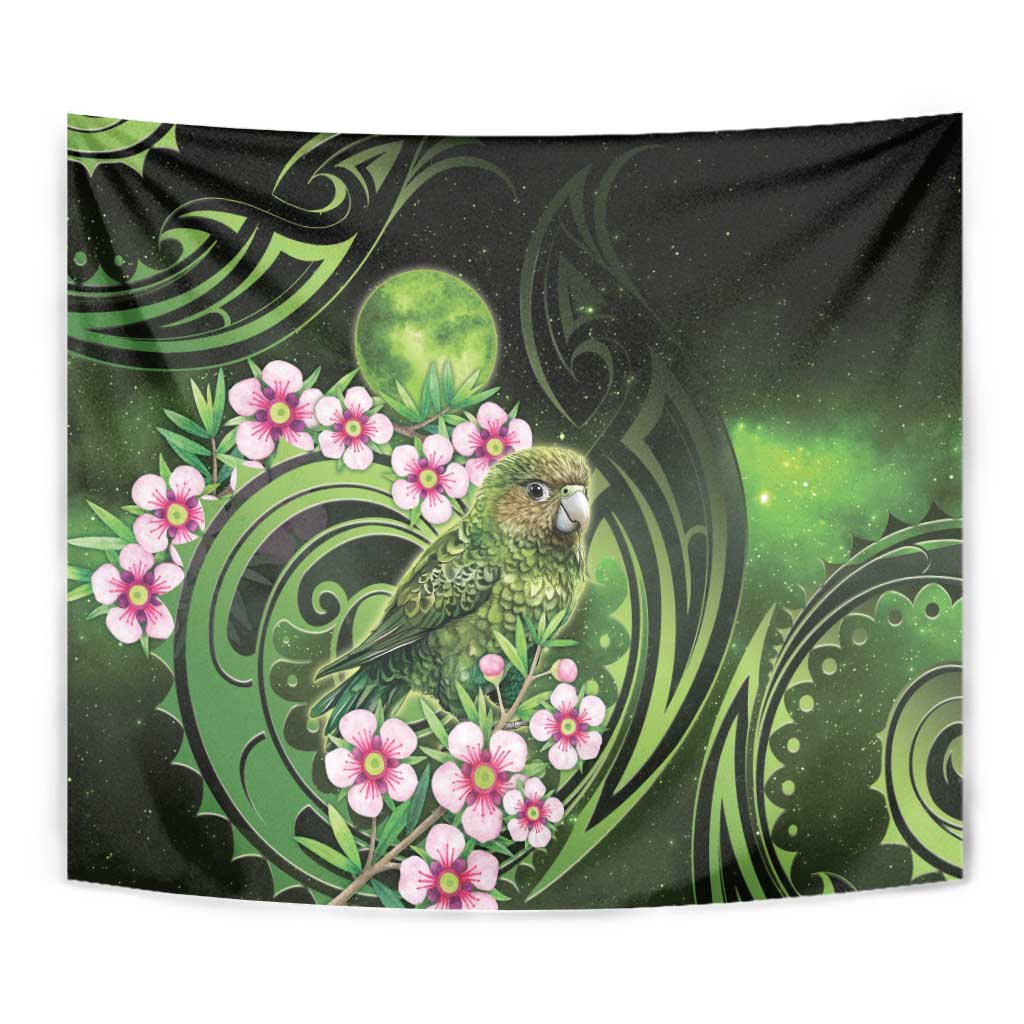 New Zealand Aotearoa Kakapo Tapestry Maori Pattern With Manuka Galaxy Style - Aussie Hoodie