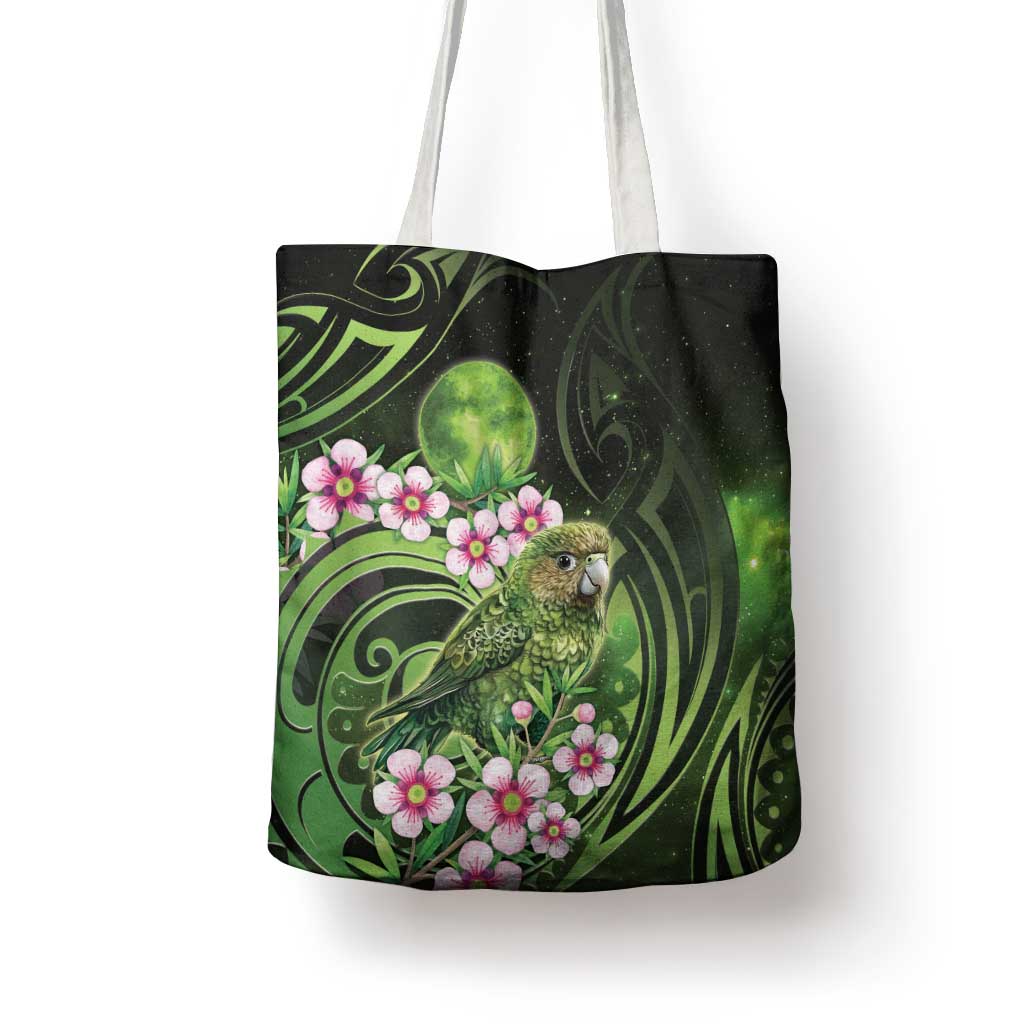 New Zealand Aotearoa Kakapo Tote Bag Maori Pattern With Manuka Galaxy Style - Aussie Hoodie