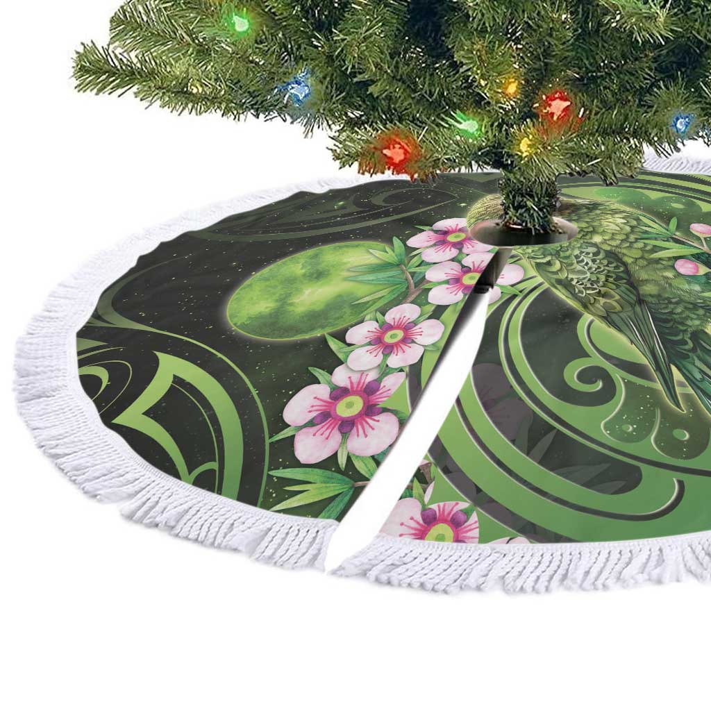 New Zealand Aotearoa Kakapo Tree Skirt Maori Pattern With Manuka Galaxy Style - Aussie Hoodie