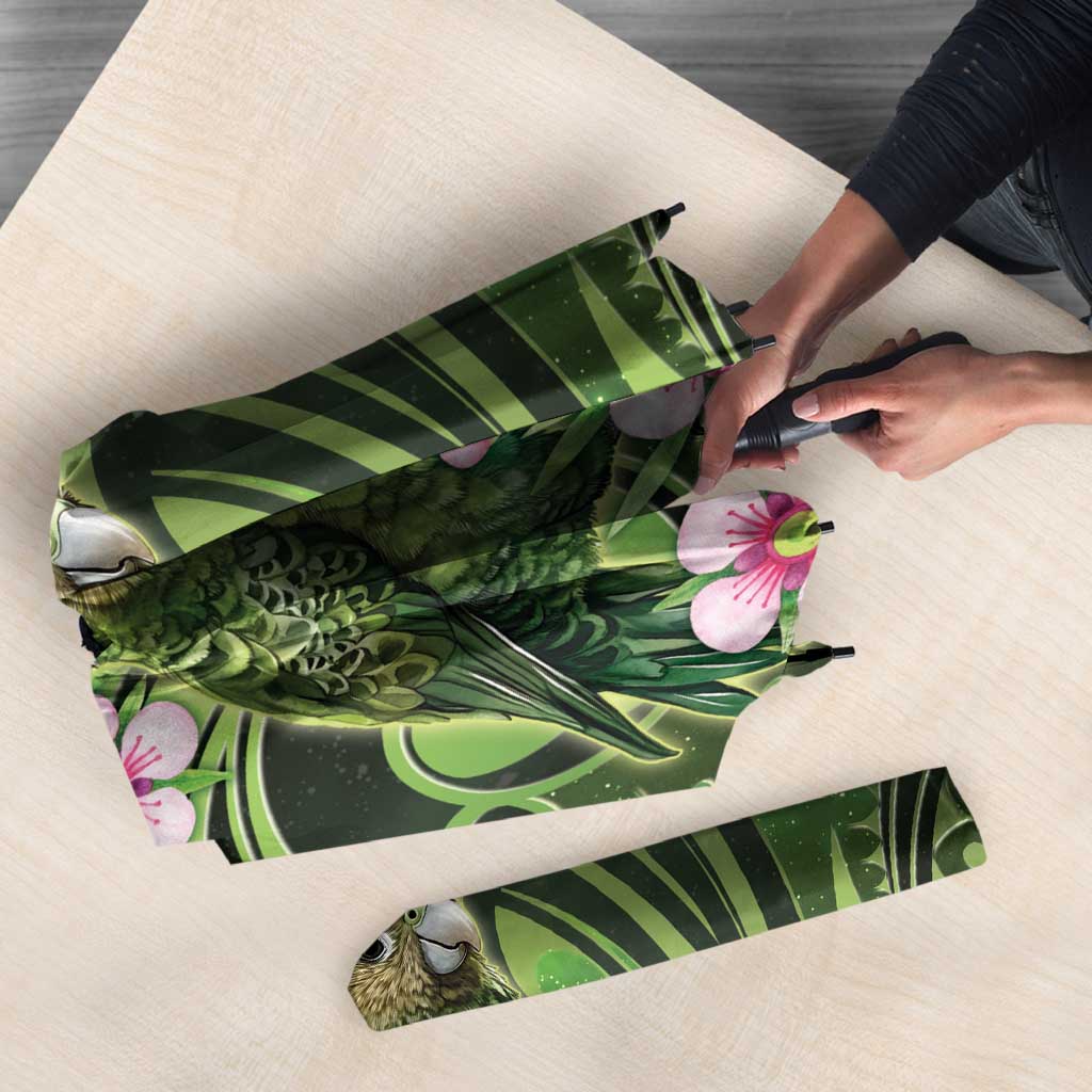 New Zealand Aotearoa Kakapo Umbrella Maori Pattern With Manuka Galaxy Style - Aussie Hoodie
