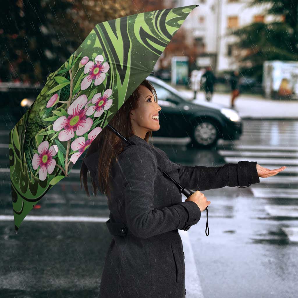 New Zealand Aotearoa Kakapo Umbrella Maori Pattern With Manuka Galaxy Style - Aussie Hoodie