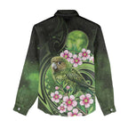 New Zealand Aotearoa Kakapo Women Casual Shirt Maori Pattern With Manuka Galaxy Style - Aussie Hoodie