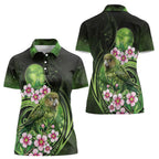New Zealand Aotearoa Kakapo Women Polo Shirt Maori Pattern With Manuka Galaxy Style - Aussie Hoodie