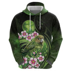 New Zealand Aotearoa Kakapo Zip Hoodie Maori Pattern With Manuka Galaxy Style - Aussie Hoodie