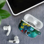 New Zealand Tui Bird AirPods Case Maori Koru With Pohutukawa Galaxy Style - Aussie Hoodie