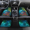 New Zealand Tui Bird Car Mats Maori Koru With Pohutukawa Galaxy Style - Aussie Hoodie